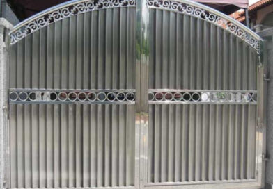Fully designed attractive stainless steel main gates for apartments,bungalows that provides complete security